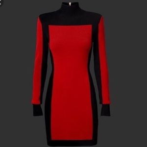 Balmain Red & Black Dress